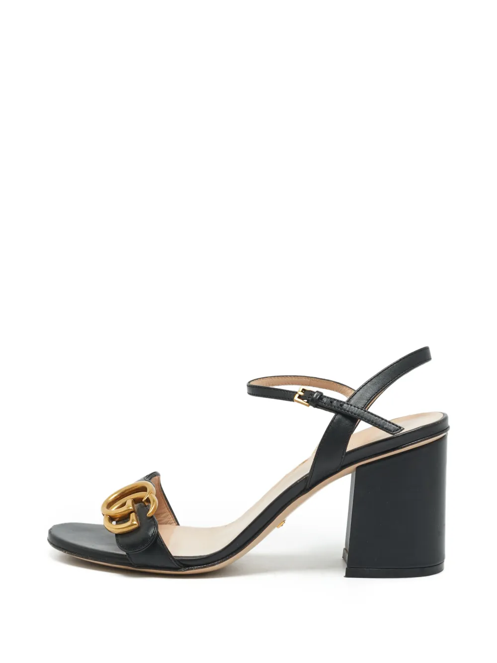 Gucci Pre-Owned logo-plaque sandals - Schwarz