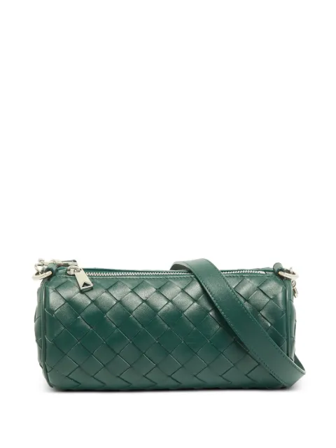 Bottega Veneta Pre-Owned Kleine Barrel Intrecciato crossbodytas