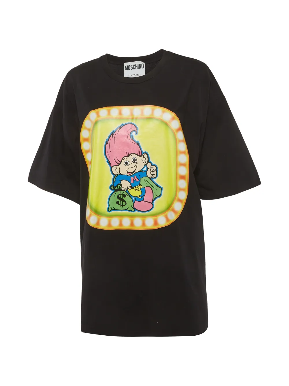 Moschino Pre-Owned T-shirt in jersey con stampa - Nero