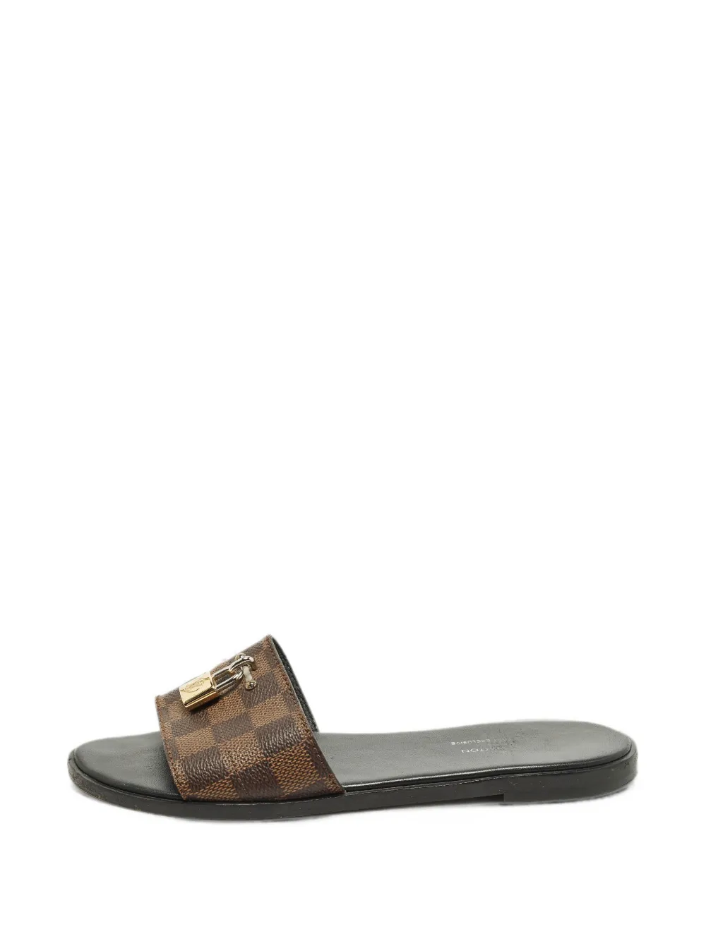 Louis Vuitton Pre-Owned Lock It slide sandals - Marrone