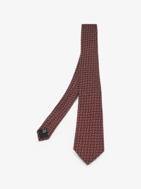 Lanvin Pre-Owned corbata de seda con motivo en jacquard