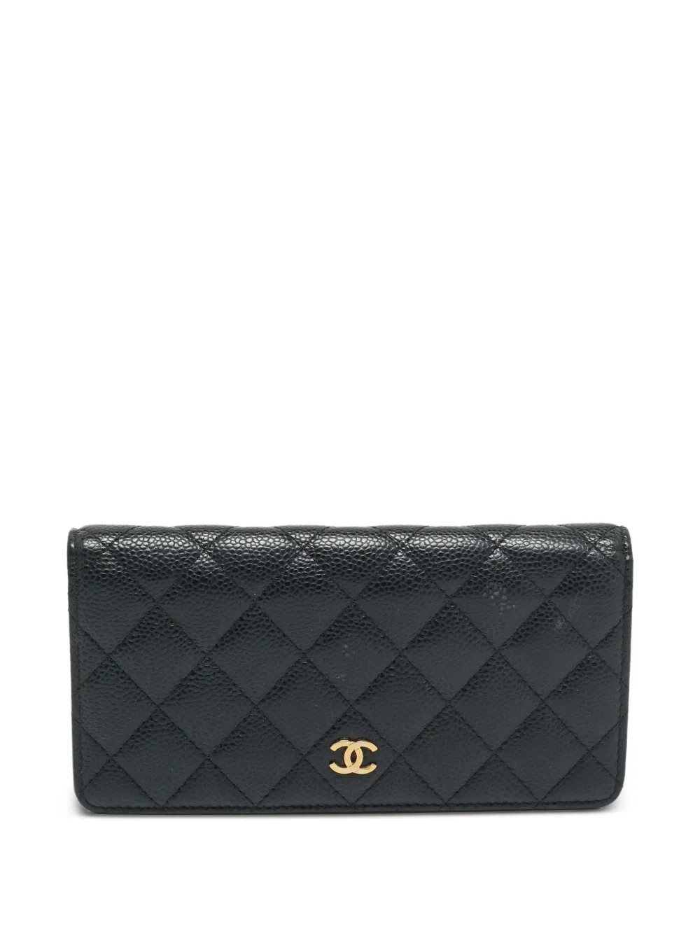 CHANEL Pre-Owned L Yen quilted bifold wallet - Black