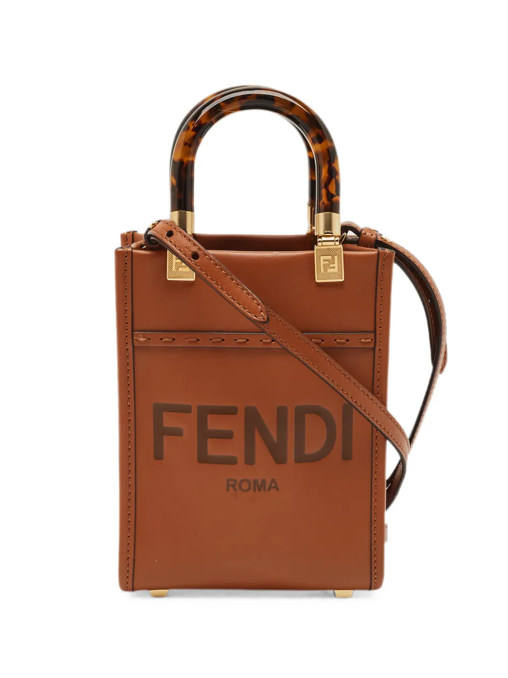Fendi Pre-Owned 2021 mini Sunshine tote bag - Marrone