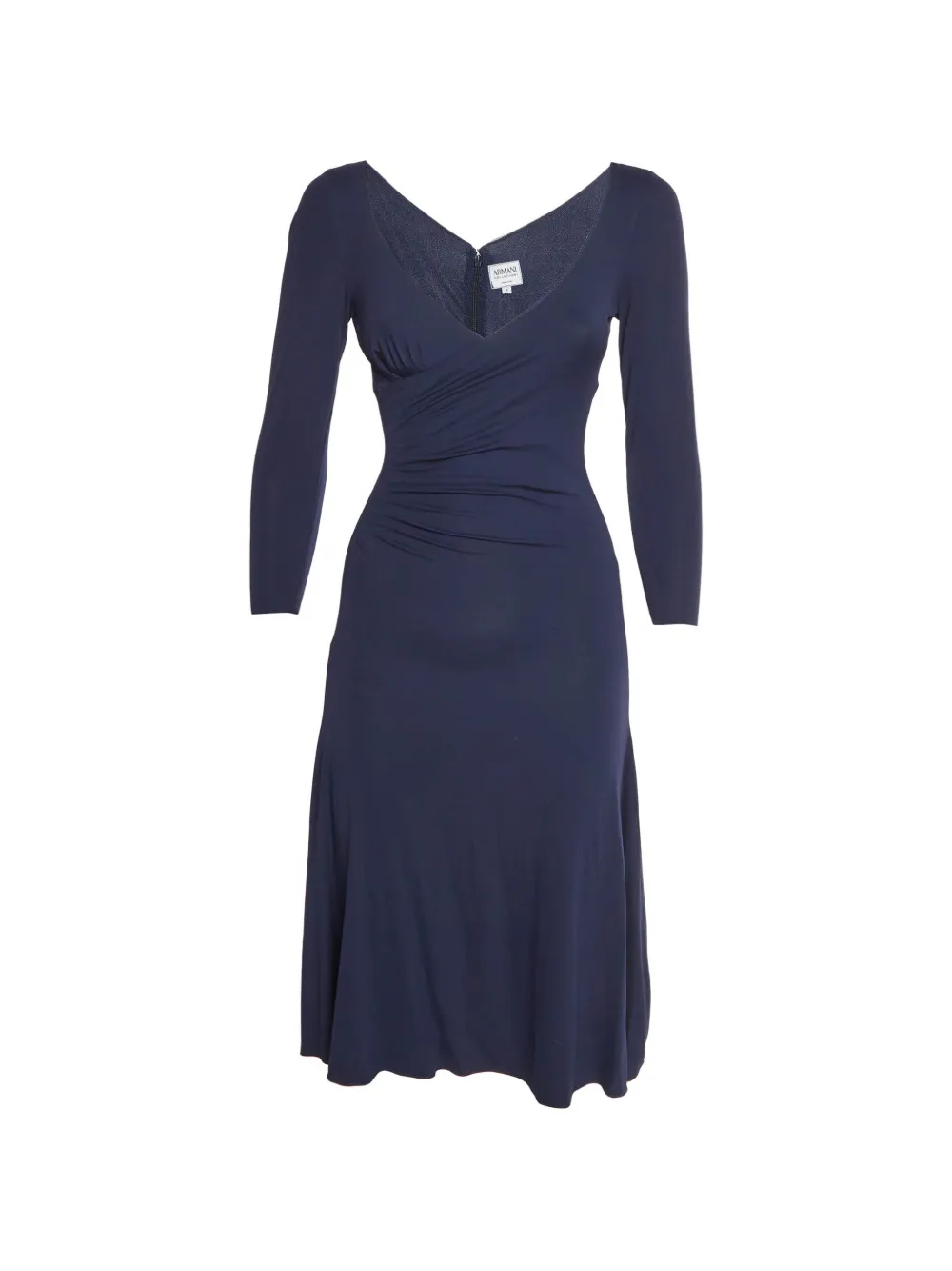 Armani Vintage draped maxi dress - Blau