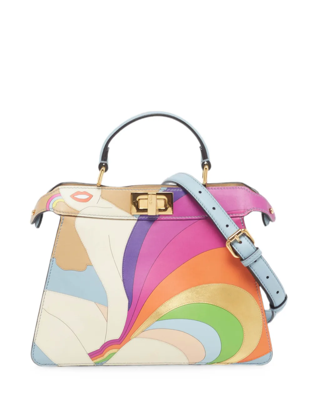 Fendi Pre-Owned 2022 small Peekaboo ISeeU tote bag - Blu