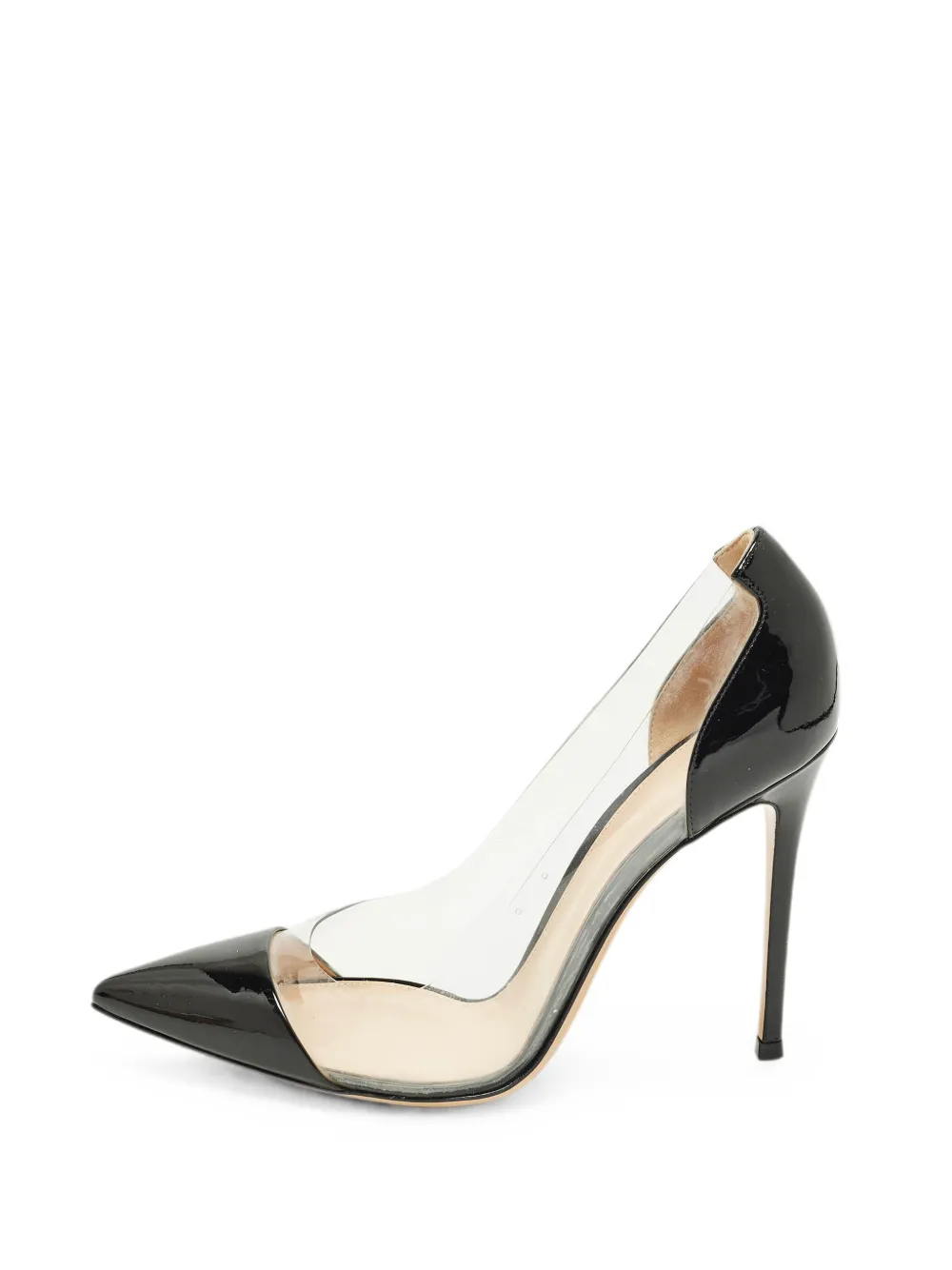 Gianvito Rossi Plexi patent leather pumps - Schwarz