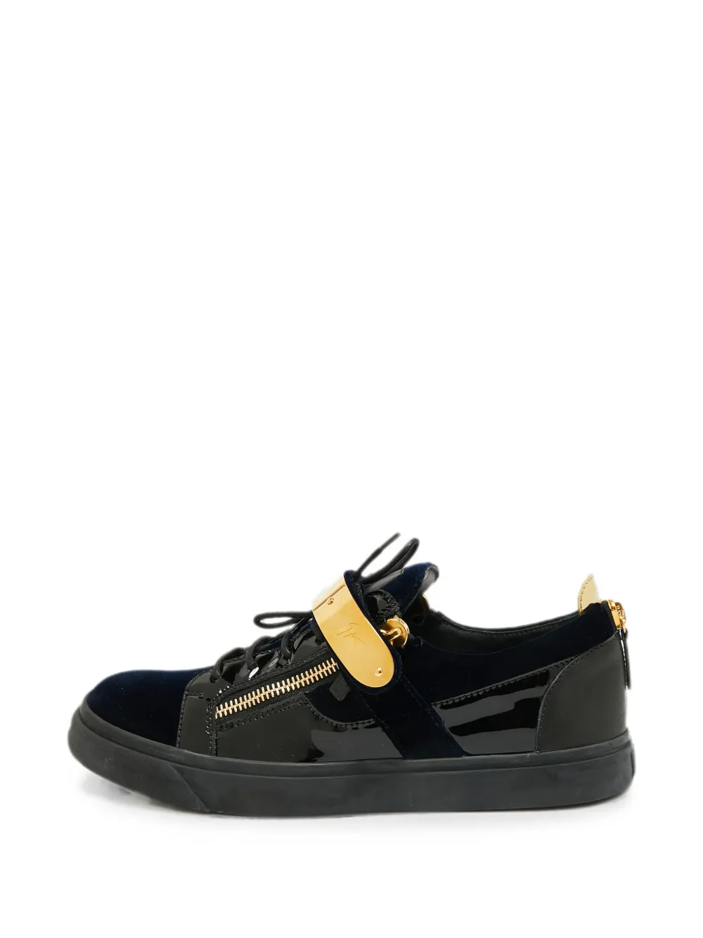 Giuseppe Zanotti Vintage Frankie patent calf leather sneakers - Nero