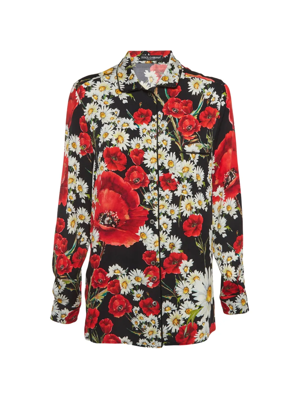 Dolce & Gabbana Pre-Owned Camicia a fiori a maniche lunghe - Nero