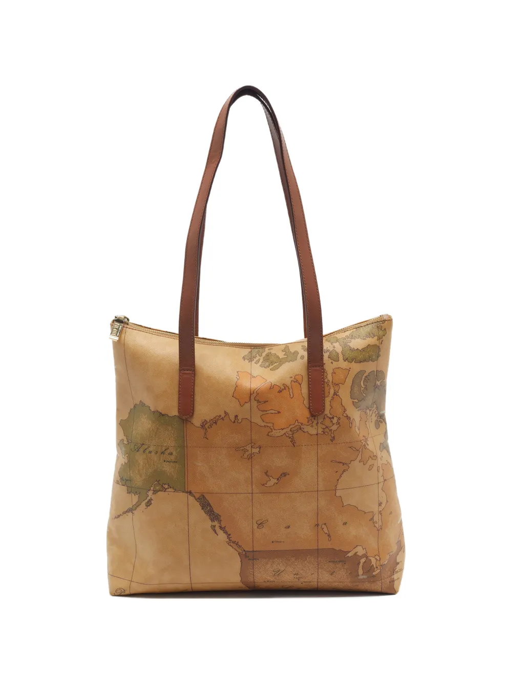 ALVIERO MARTINI 1° CLASSE Geo Classic zip-fastening tote bag - Toni neutri