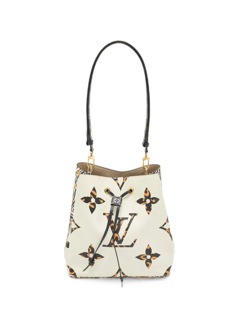 Louis Vuitton Pre-Owned Borsa a secchiello NéoNoé Giant Jungle con monogramma 2019 - Bianco