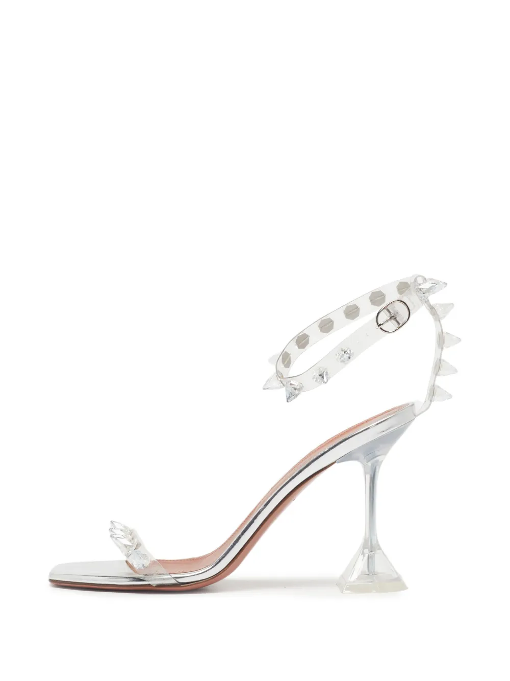 Amina Muaddi Julia Sandalen mit Kristallen - Silber