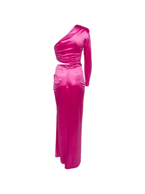draped cut out dress Elisabetta Franchi cut-out Maxi | Pink Color:MOONLESS NIGHT American Cocktail Waitress Stock Photo Inspired by noughties styles