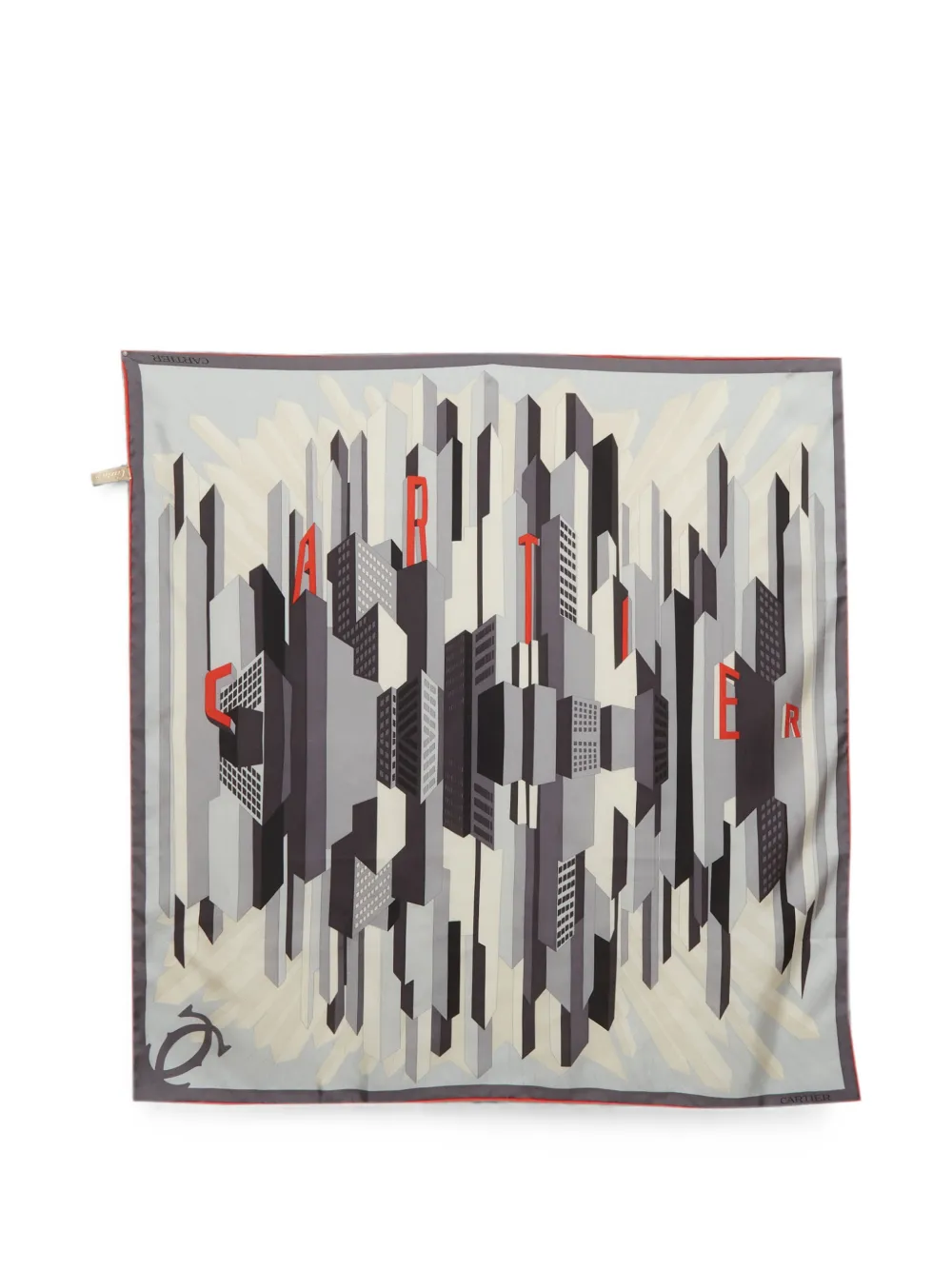 Cartier Schal mit Skyline-Print - Nude