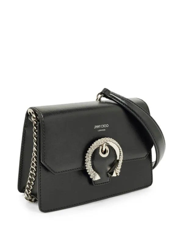 Jimmy Choo Pre-Owned Madeline Crystal Shoulder Bag | Black | FARFETCH