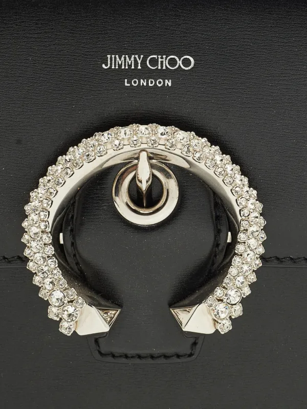 Jimmy Choo Pre-Owned Madeline Crystal Shoulder Bag | Black | FARFETCH
