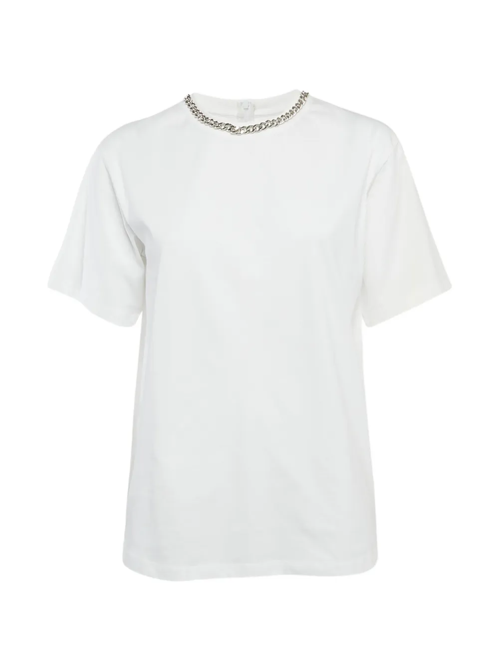 Victoria Beckham chain-detail T-shirt - Bianco
