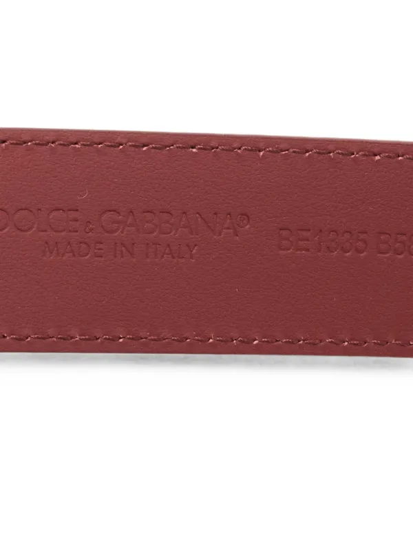 Dolce & Gabbana Pre-Owned DG Amore Buckle Belt | Red | FARFETCH UZ