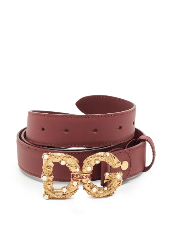c*o様 Dolce & Gabbana DG AMORE ベルト Dolce & Gabbana Pre-Owned DG Amore Buckle Belt | Red | FARFETCH UZ