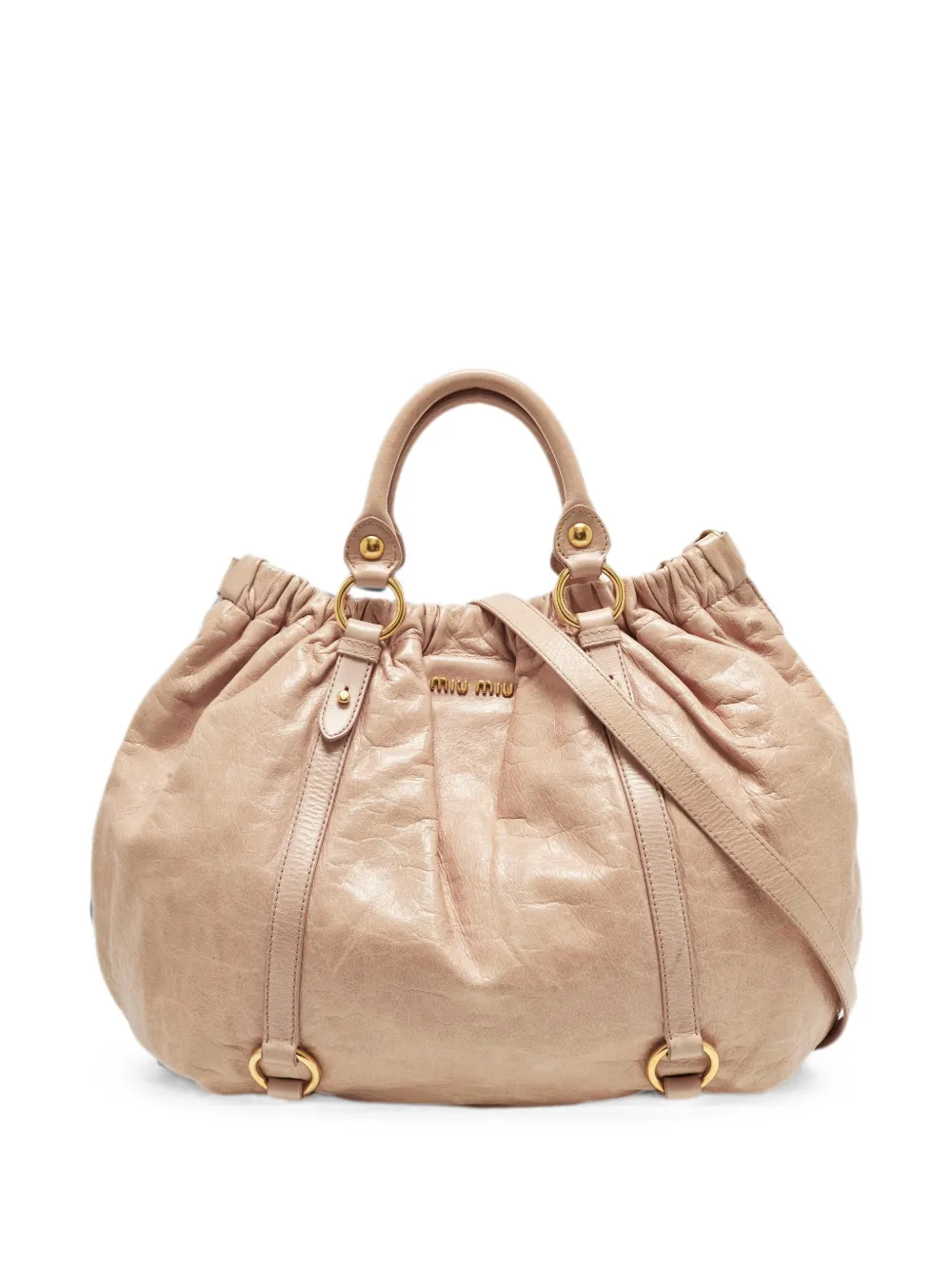 Miu Miu Pre-Owned Lux gathered tote bag - Rosa
