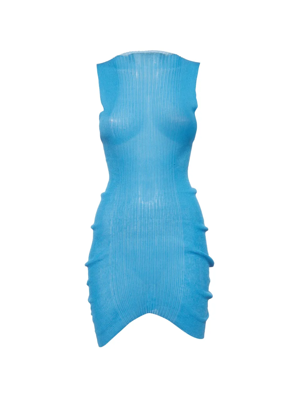 Bottega Veneta Pre-Owned 2020 ribbed-knit sleeveless dress - Blu