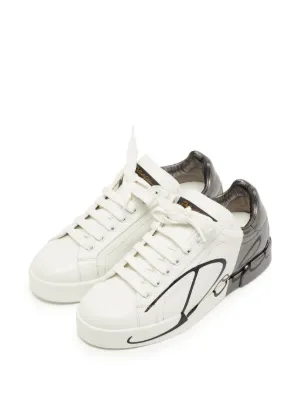 Dolce & Gabbana Pre-Owned Leather Sneakers | Red | FARFETCH SG
