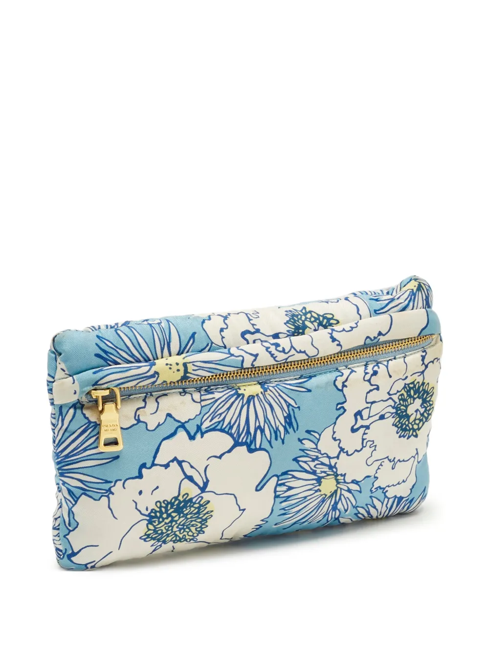 Prada Pre-Owned floral-print clutch bag - Bianco