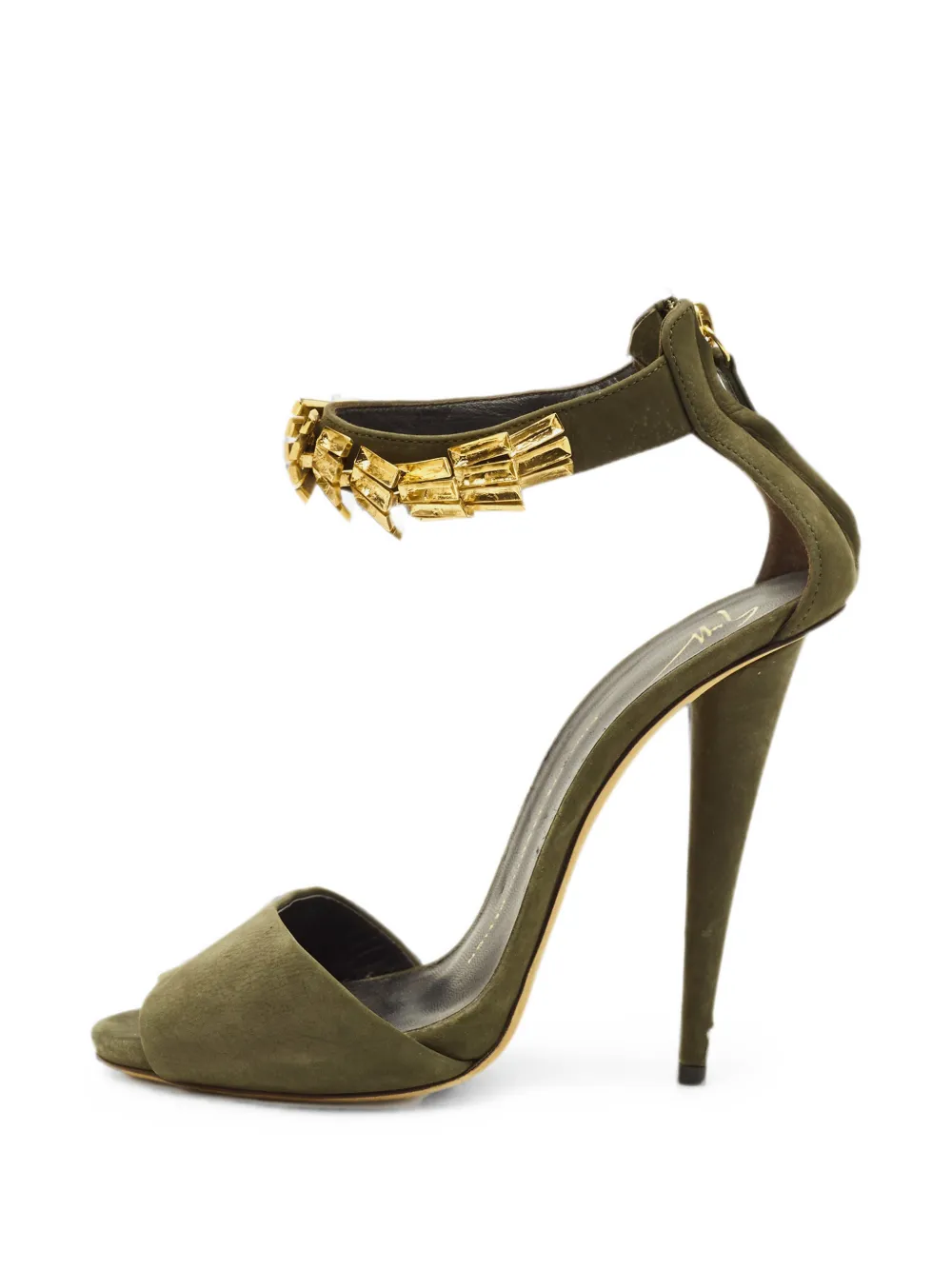 Giuseppe Zanotti Vintage embellished ankle strap sandals - Verde