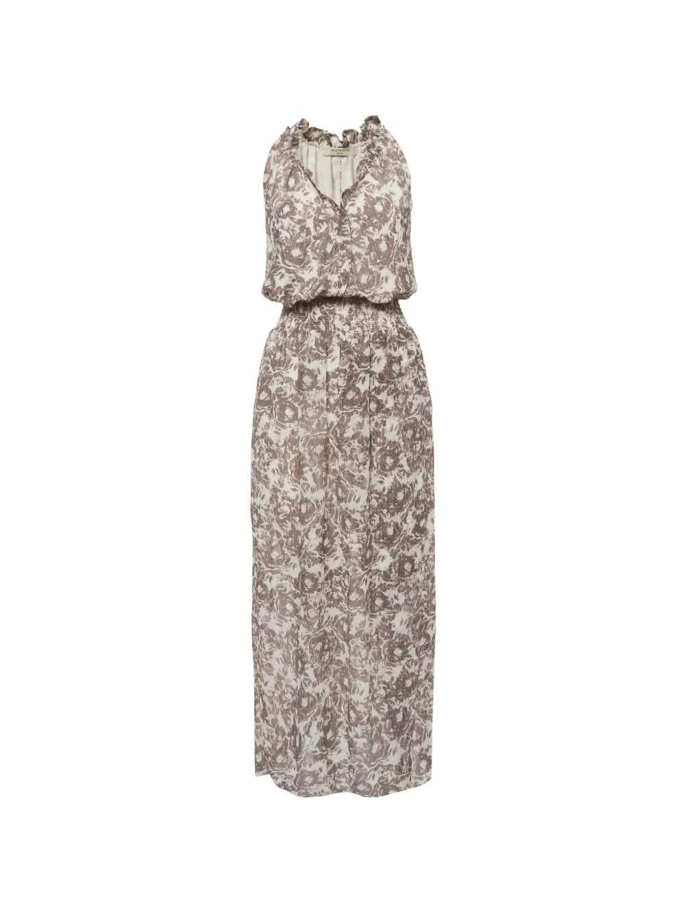 AllSaints Nylah Rosa floral-print maxi dress - Toni neutri