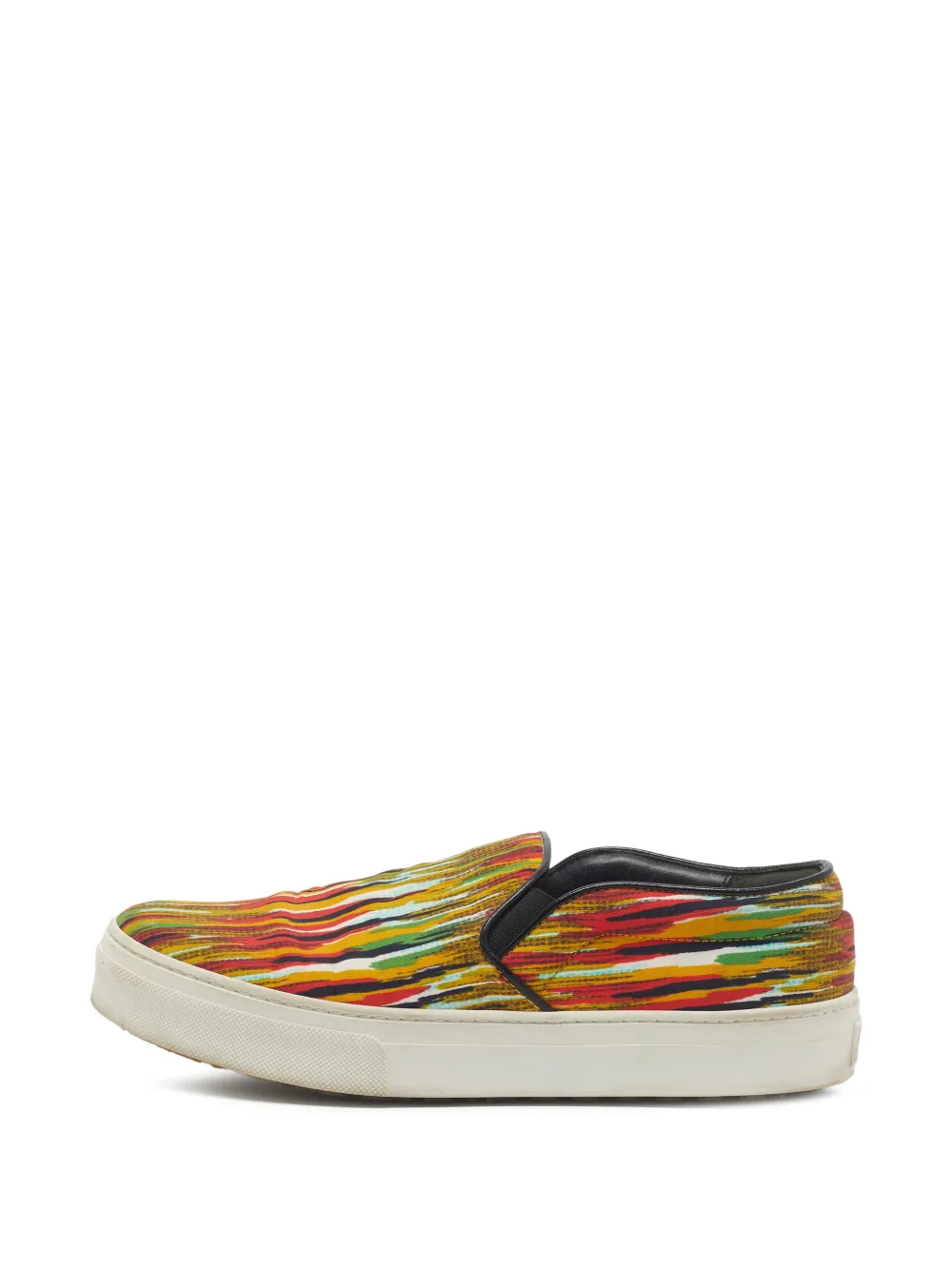 Celine Pre-Owned abstract-pattern slip-on sneakers - Rosso