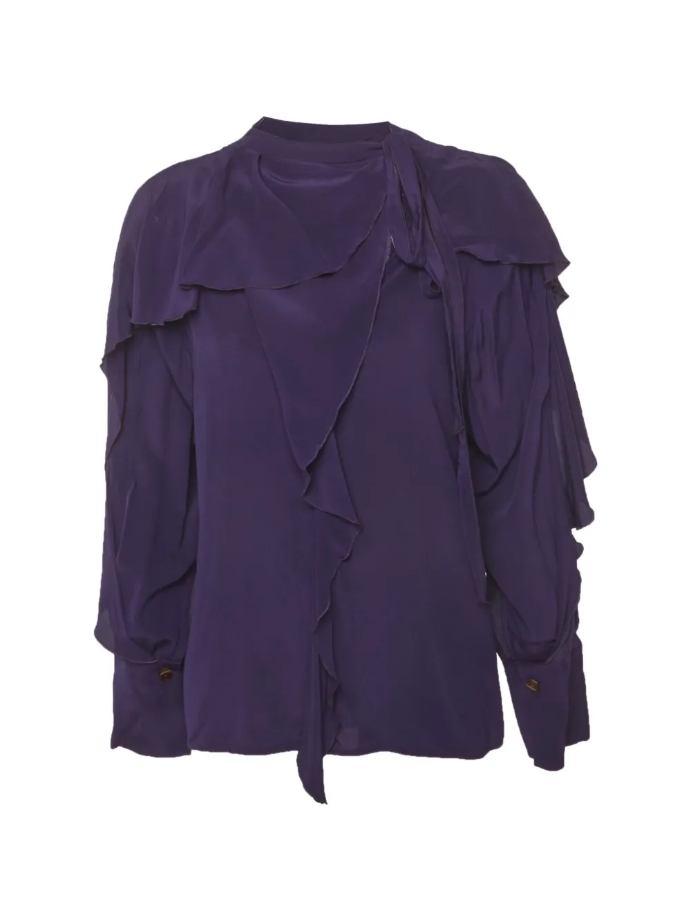 Victoria Beckham ruffle tie-detail blouse - Viola