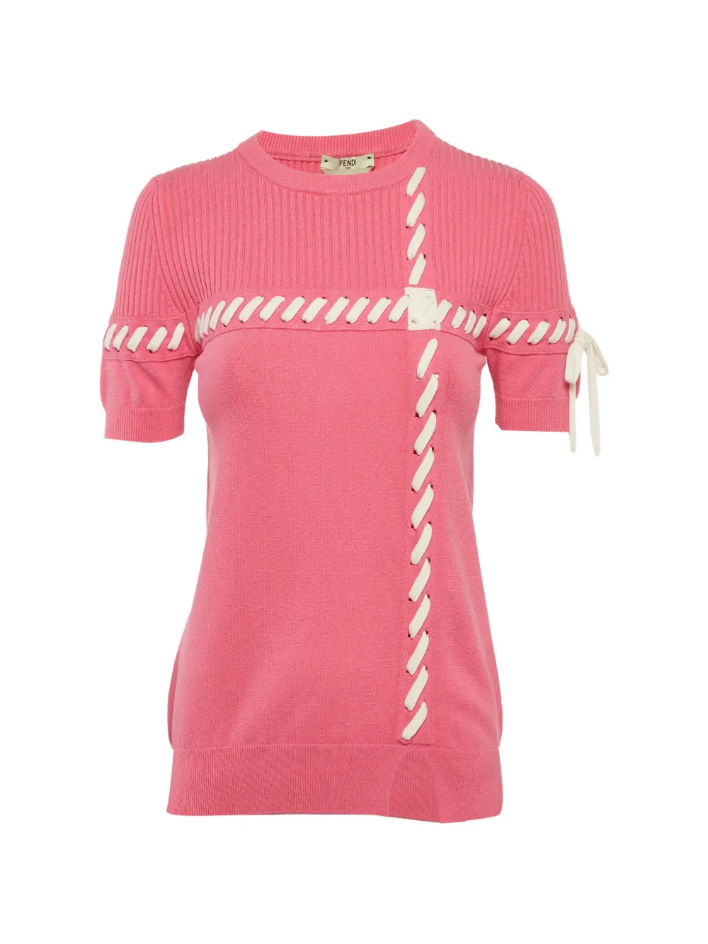 Fendi Pre-Owned bow-detail sweater - Rosa
