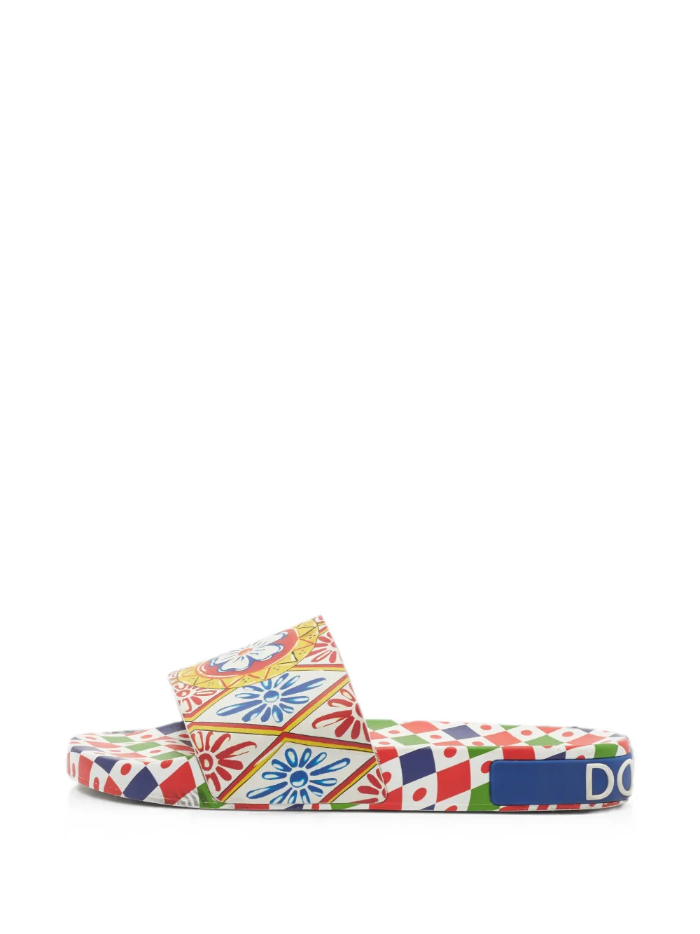 Dolce & Gabbana Pre-Owned Carretto-print pool slides - Weiß