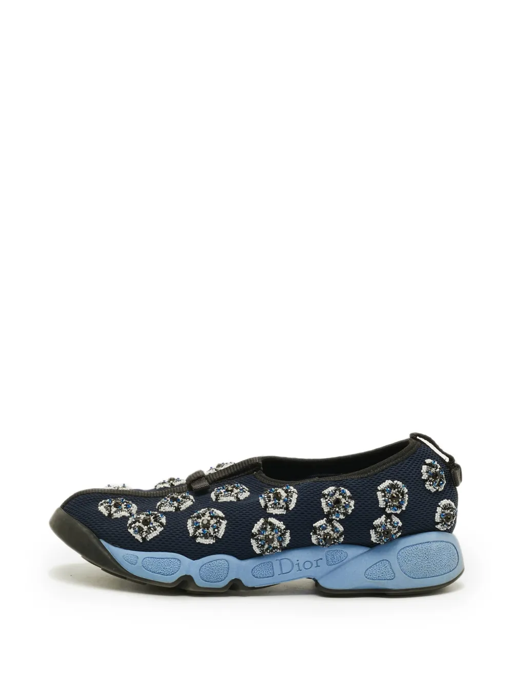 Christian Dior Pre-Owned Fusion crystal-embellished sneakers - Blau
