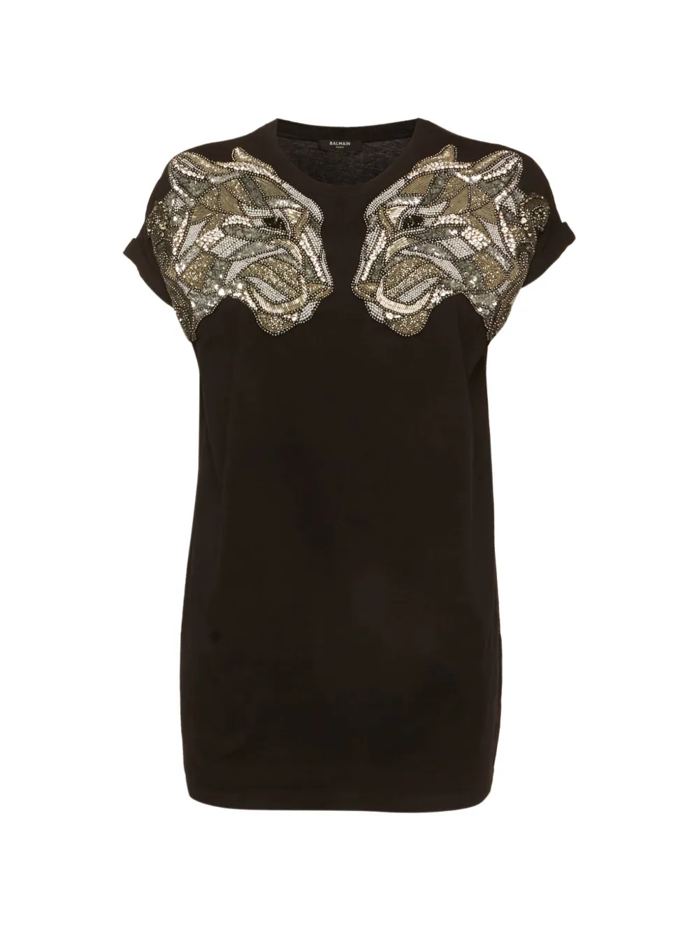 Balmain Pre-Owned embellished Tiger T-shirt - Schwarz