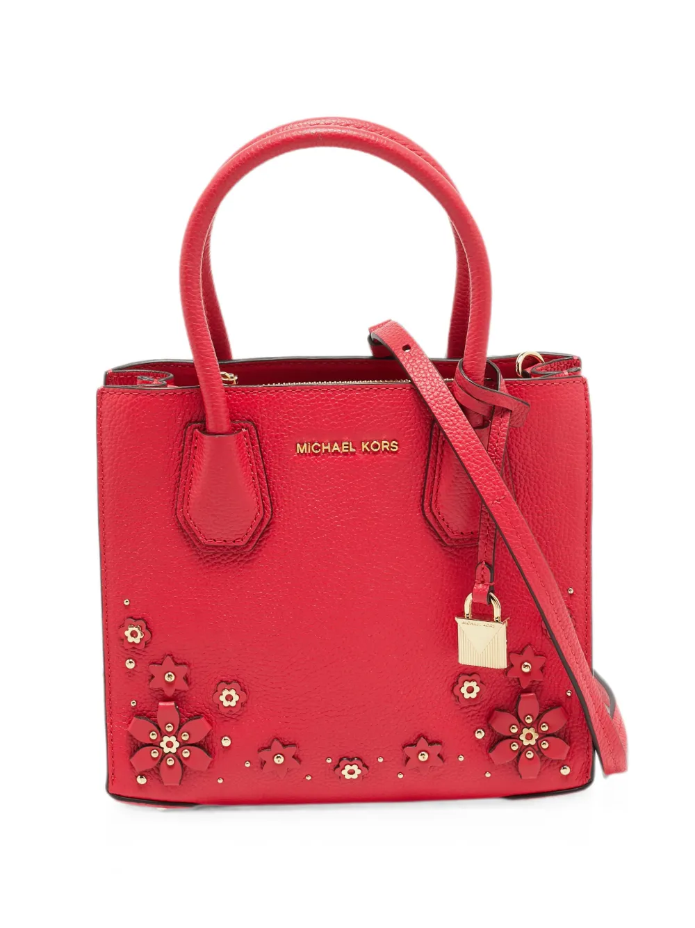 Michael Kors Vintage Mercer floral-embellished tote bag - Red