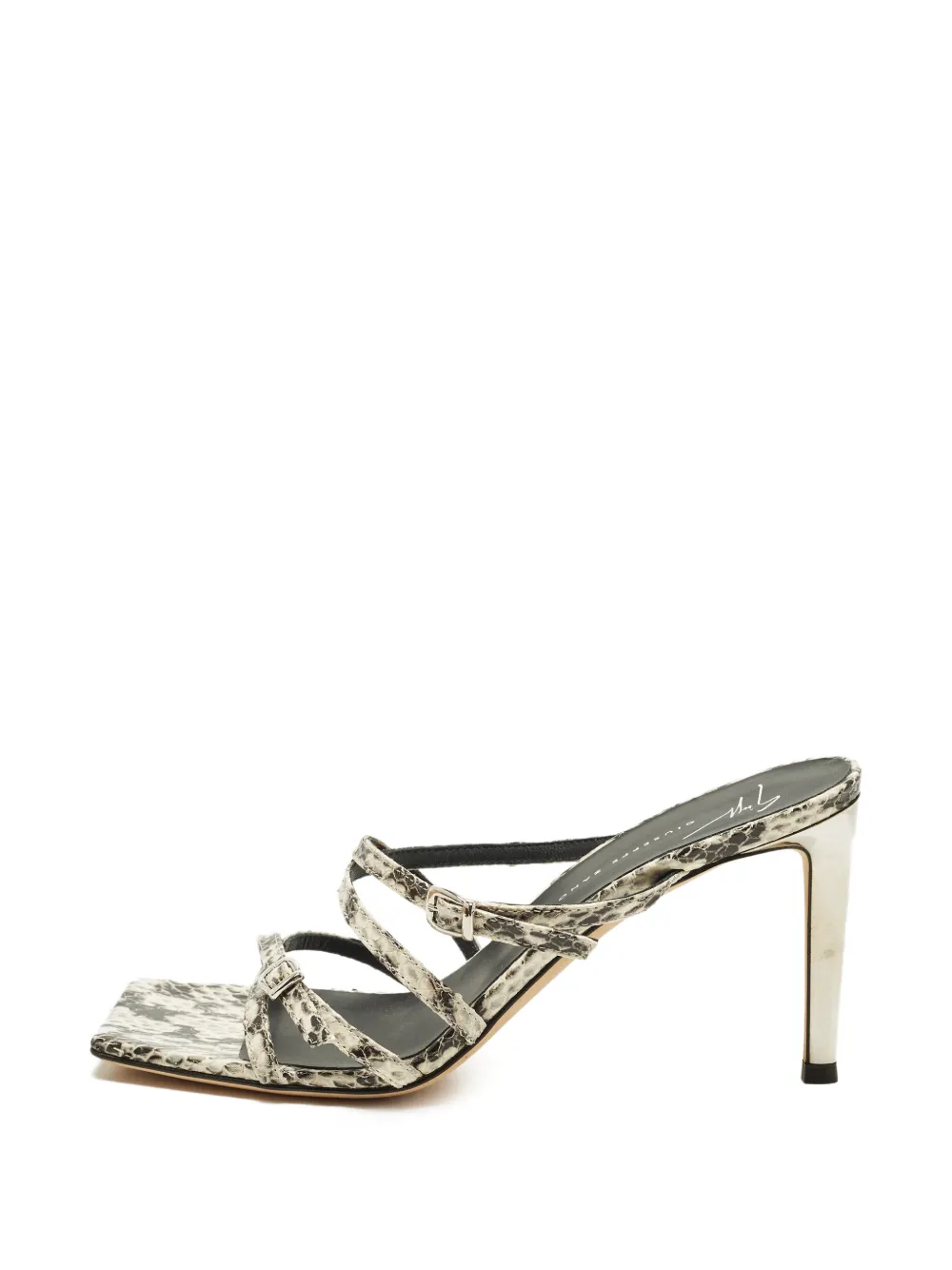 Giuseppe Zanotti Vintage strappy snake-effect sandals - Bianco