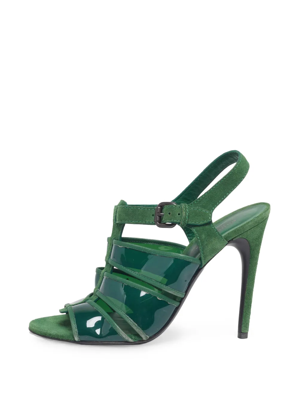 Bottega Veneta Pre-Owned strappy slingback heeled sandals - Verde