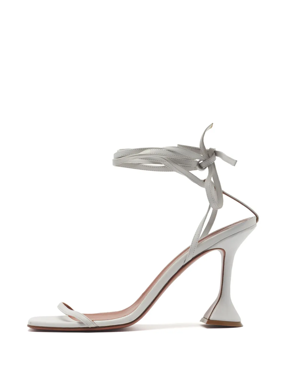 Amina Muaddi Lori leather sandals - Bianco