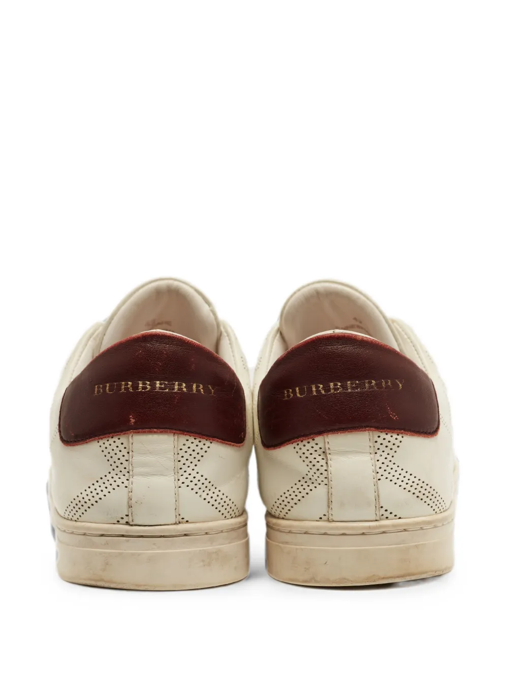 Burberry Pre-Owned Westford perforated-detail lace-up Leather
