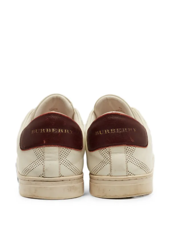 Burberry Pre-Owned Westford perforated-detail lace-up Leather