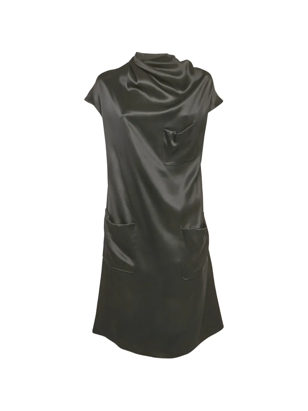 Bottega Veneta Pre-Owned pocket-detail silk dress - Black