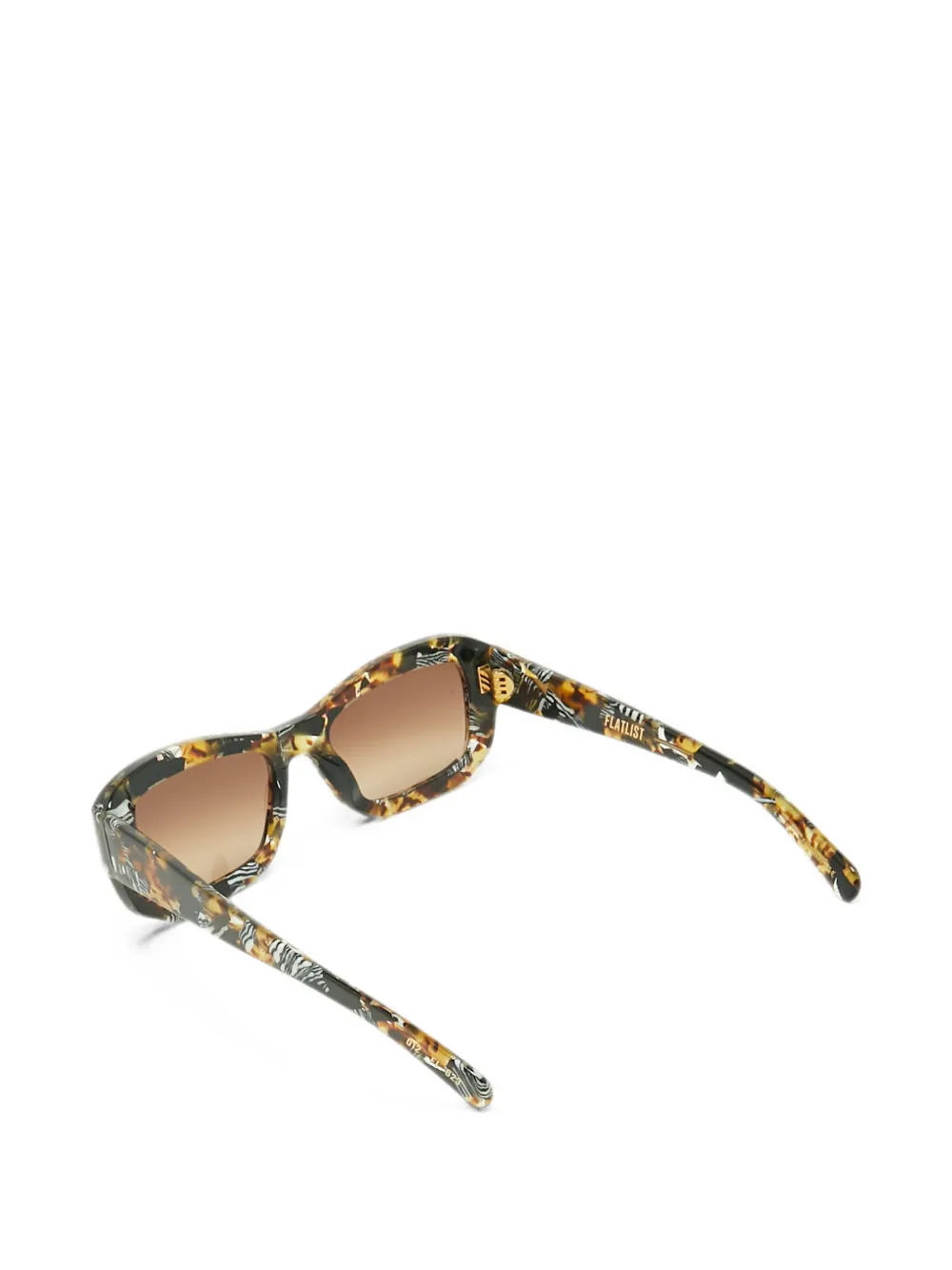  Flatlist Norma Safari Rectangle-frame Sunglasses - Marrón 