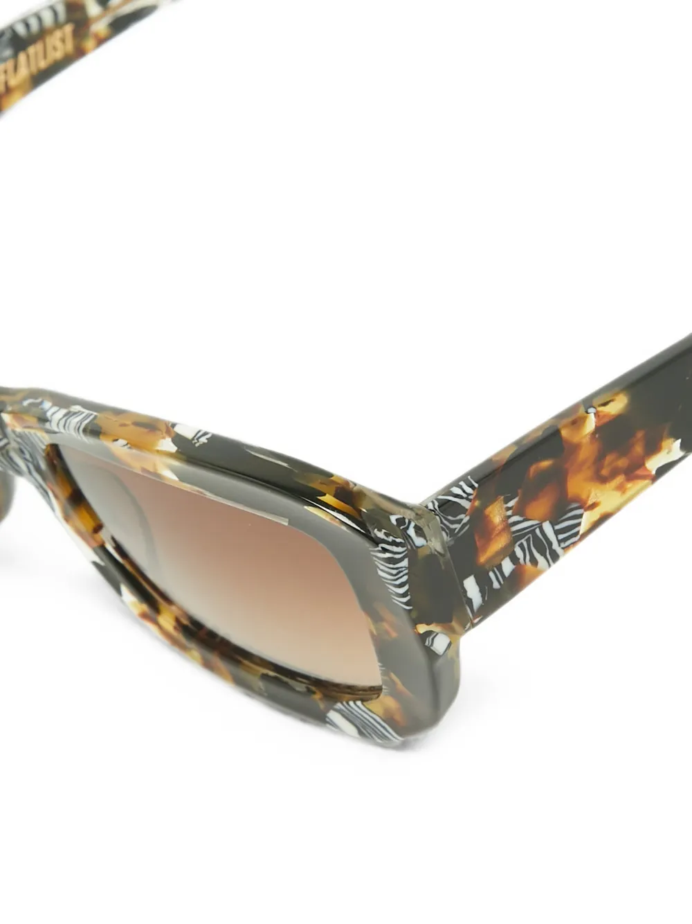  Flatlist Norma Safari Rectangle-frame Sunglasses - Marrón 