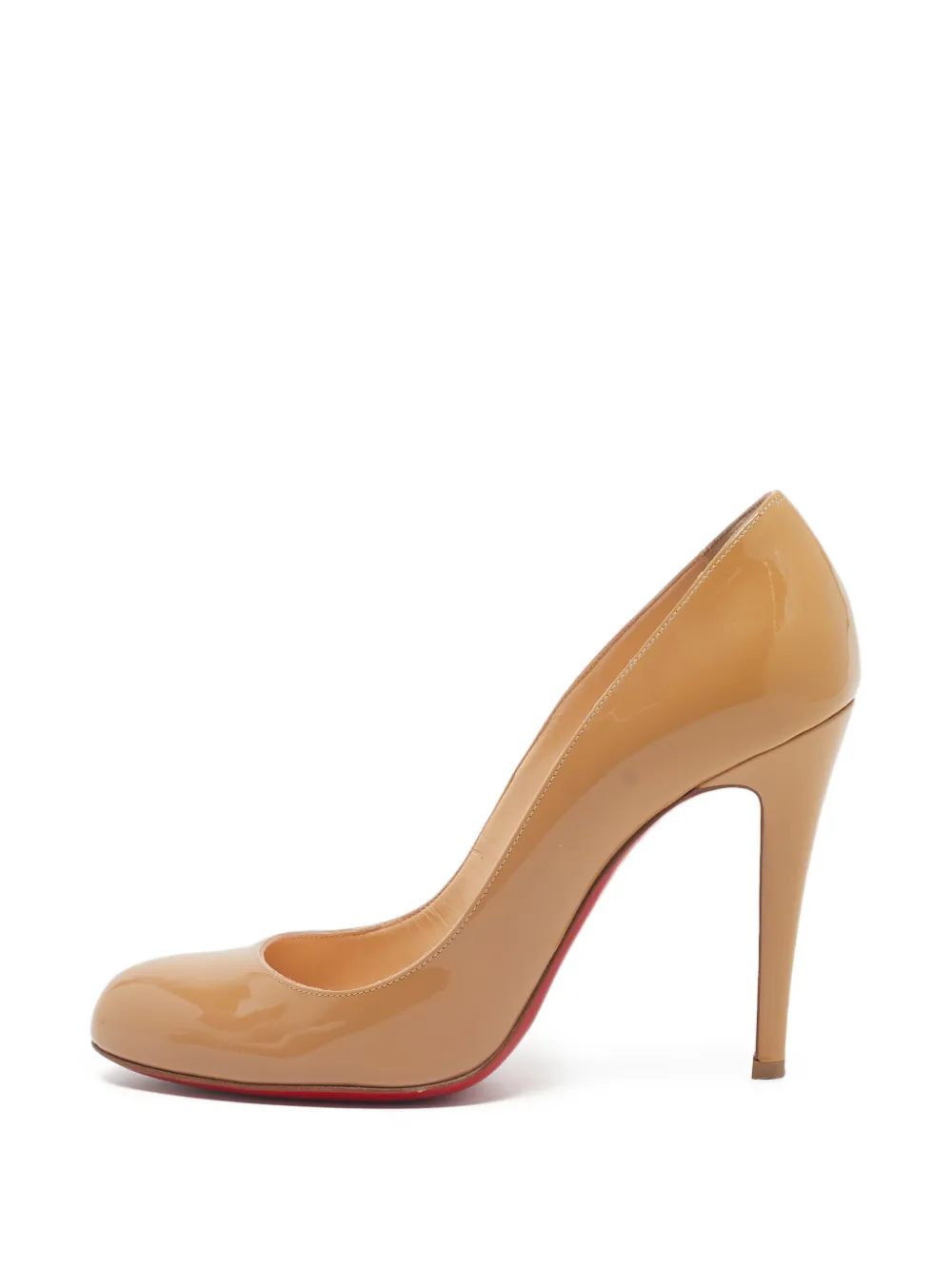 Christian Louboutin Pre-Owned Simple patent-leather pumps - Nude
