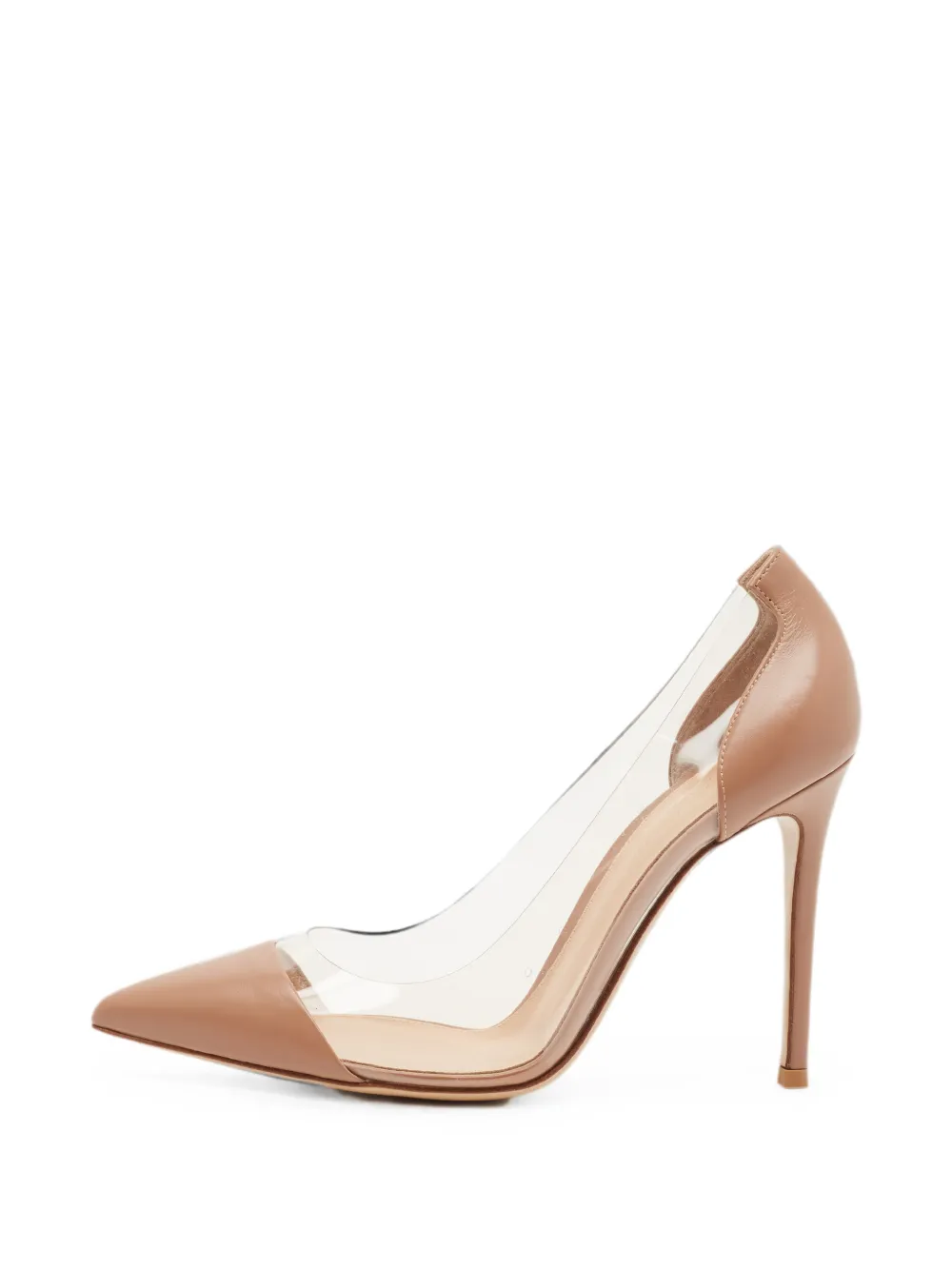 Gianvito Rossi Plexi leather pumps - White