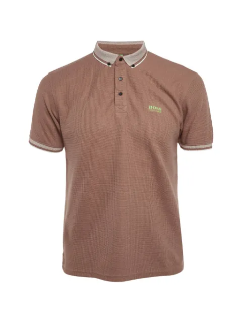 BOSS mesh jersey polo shirt