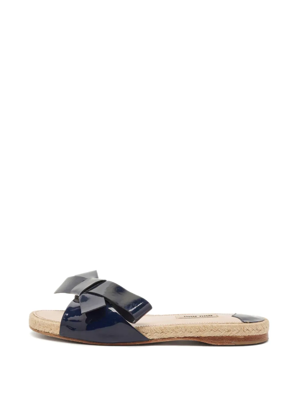 Miu Miu Pre-Owned bow-detail espadrilles - Blu