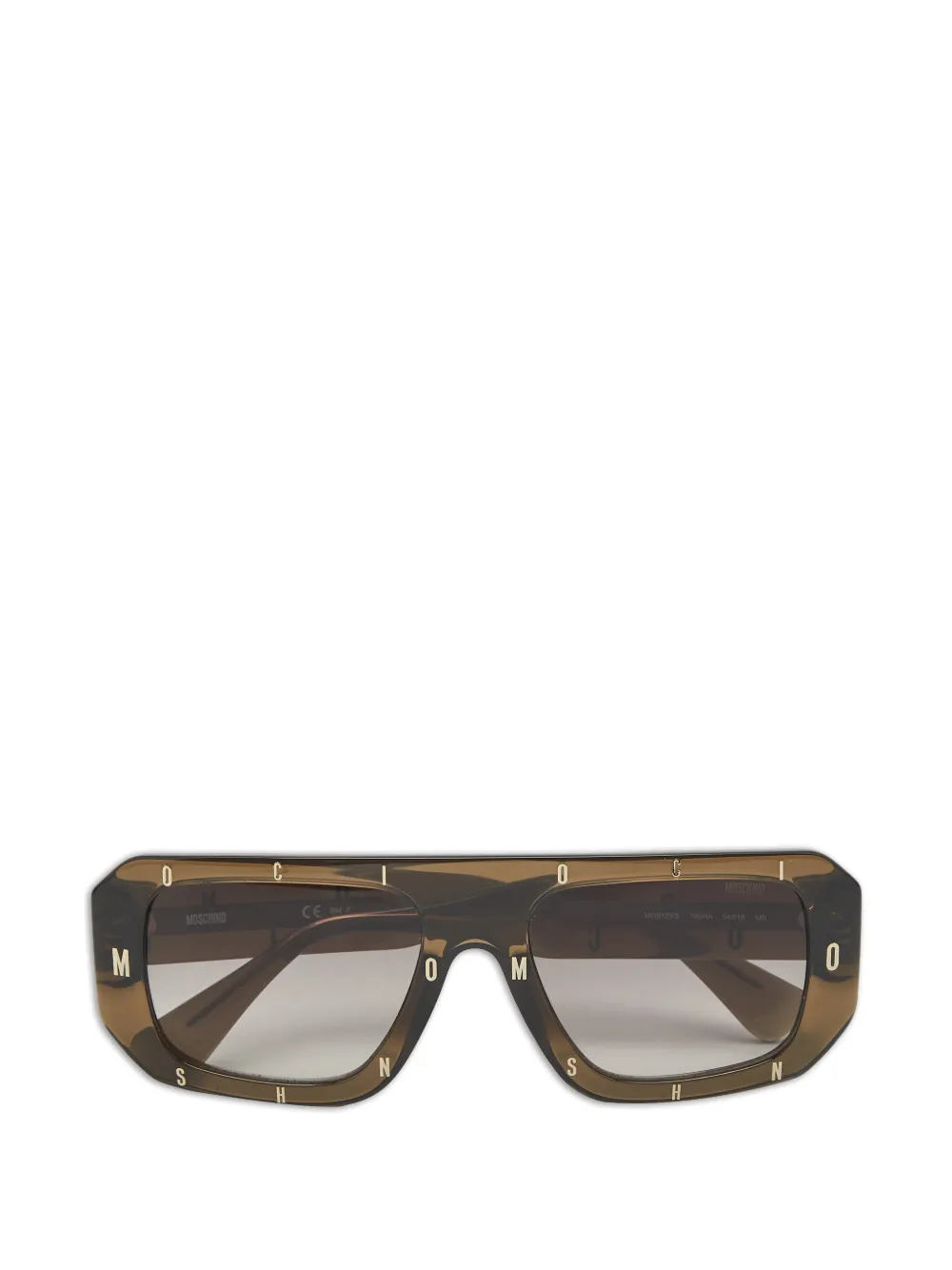 Moschino Pre-Owned logo square-frame sunglasses - Marrone