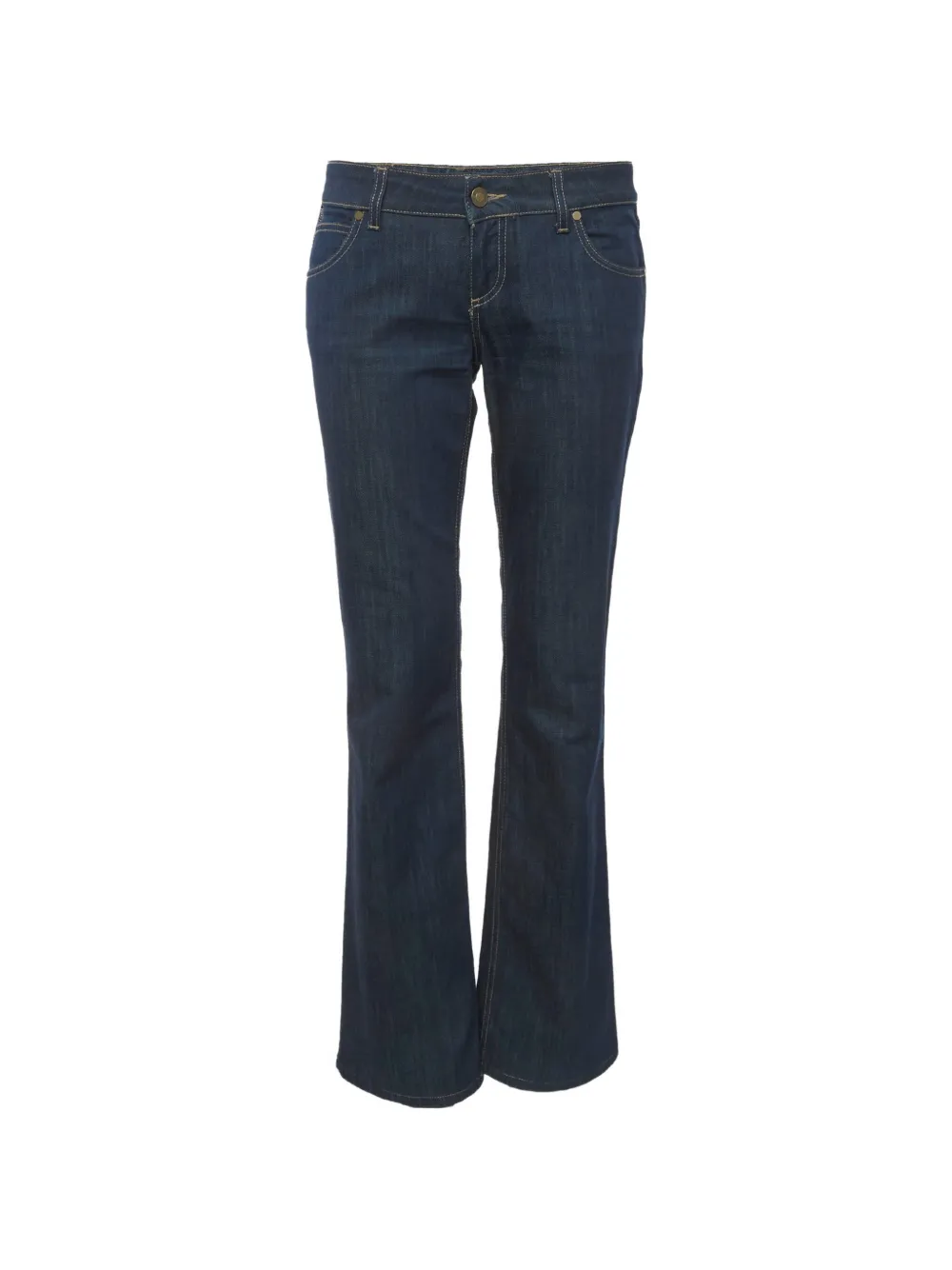 Gucci Pre-Owned Jeans svasati con applicazione logo - Blu