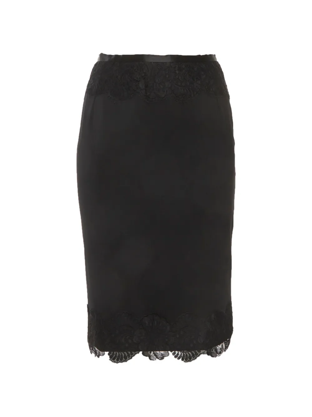 Dolce & Gabbana Pre-Owned lace-trim pencil skirt - Nero